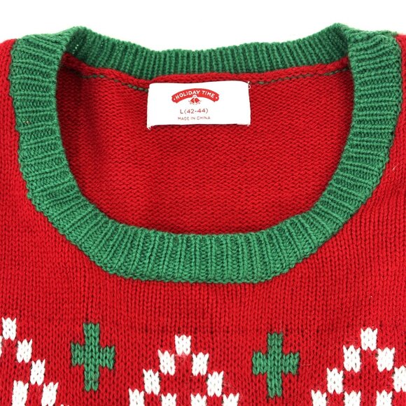 Holiday Time Men's Light Up Cow Ugly Christmas Sweater Large NWT - Picture 4 of 13